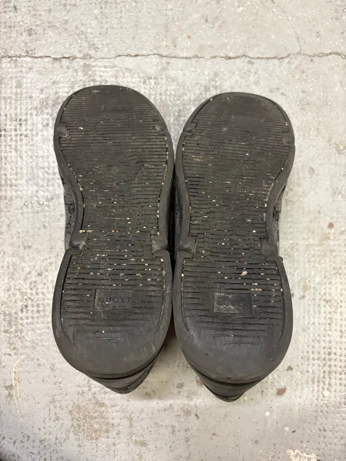 Gucci Grey Suede High Leather Sneakers lEiGDsX 8