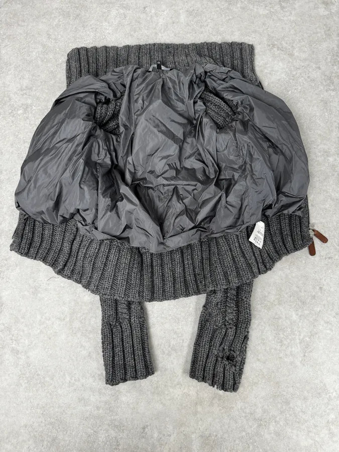 AW2007 Gucci Grey Wool & Fox Fur Zip-Up Sweater by Frida Giannini uUBFiPq 7