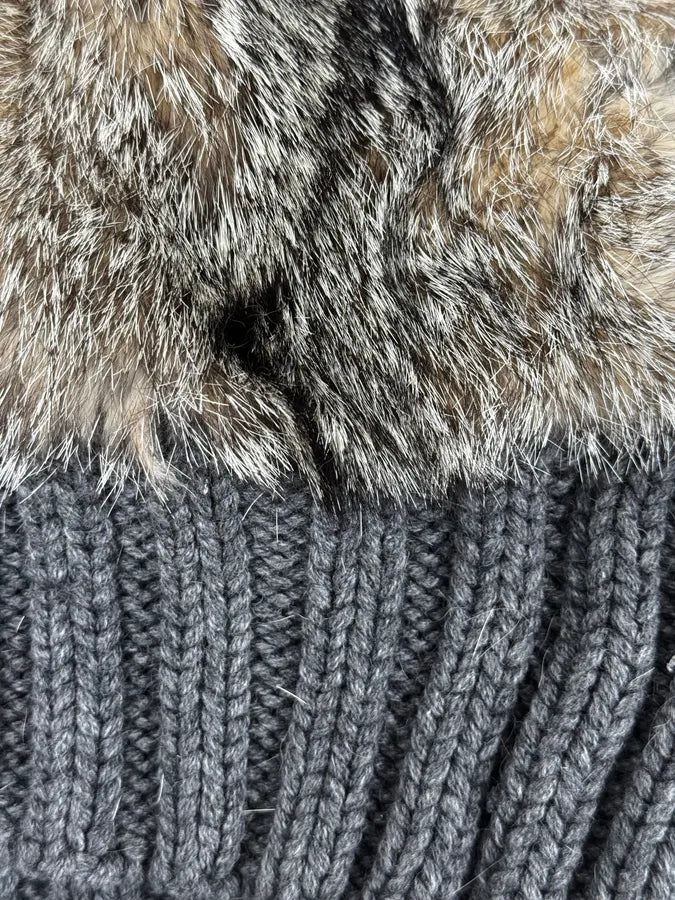 AW2007 Gucci Grey Wool & Fox Fur Zip-Up Sweater by Frida Giannini uUBFiPq 10
