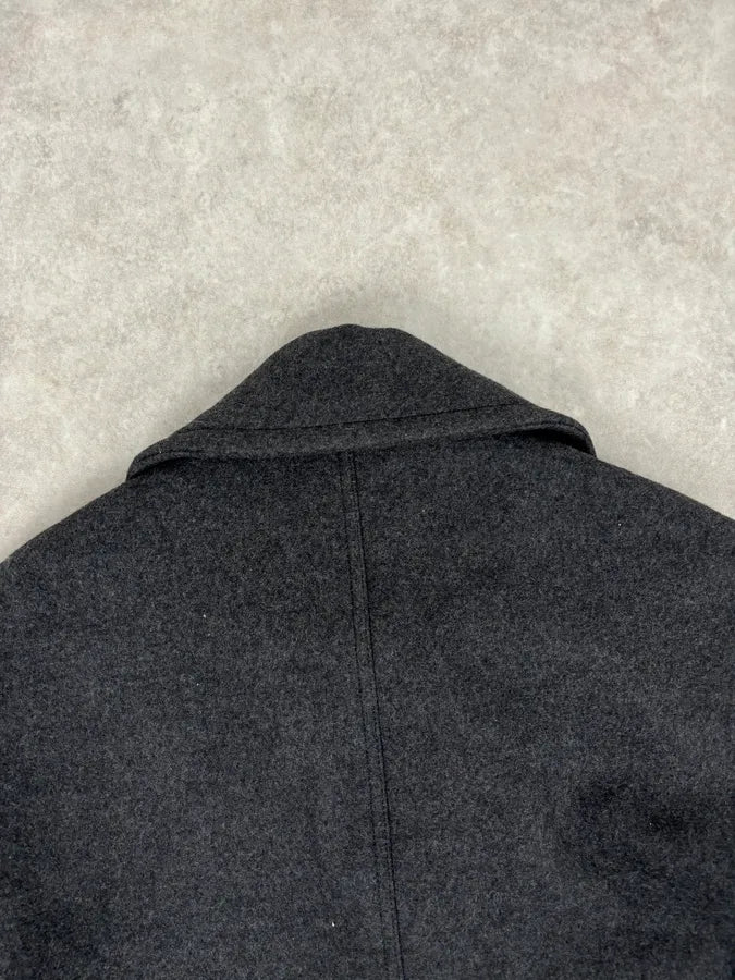 2010s Gucci Grey Wool Double-Breasted Contrast Hem Jacket TVDfaMW 5