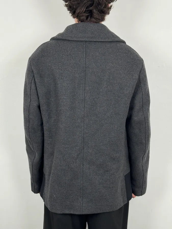 2010s Gucci Grey Wool Double-Breasted Contrast Hem Jacket TVDfaMW 2