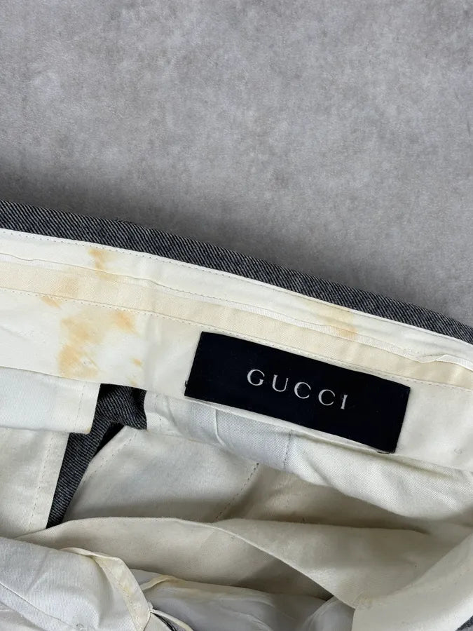 2000s Gucci Grey Classy Tailored Pants rVmFjad 10