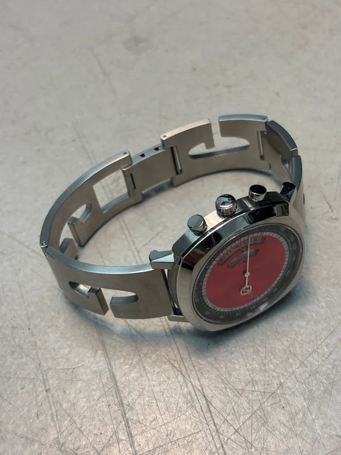 Gucci Grip Red Stainless Steel Quartz Watch eBAdGNM 9
