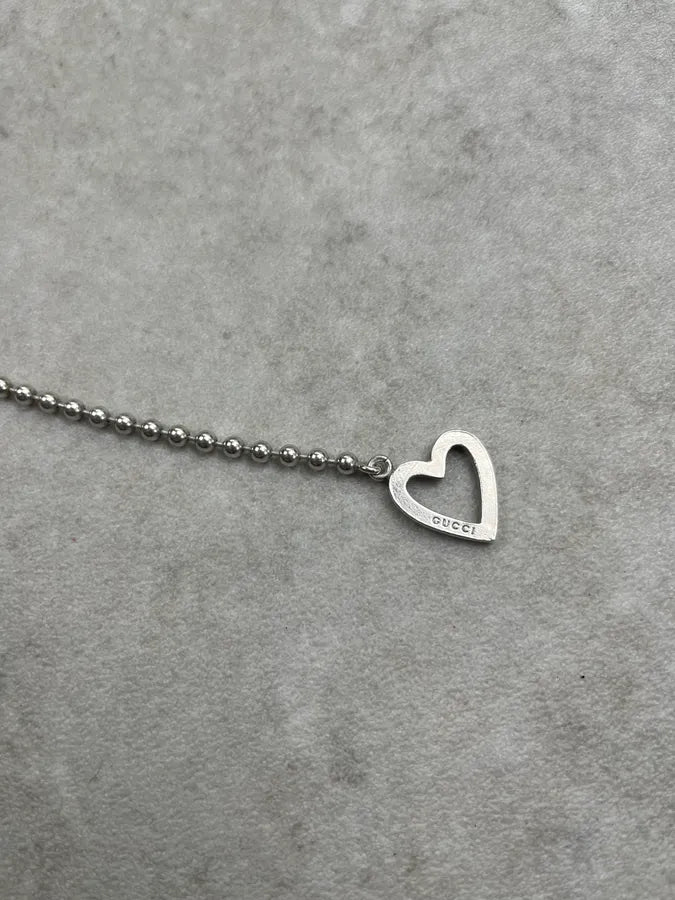 Gucci Heart Silver Anchor Chain Bracelet rwhUDRi 5