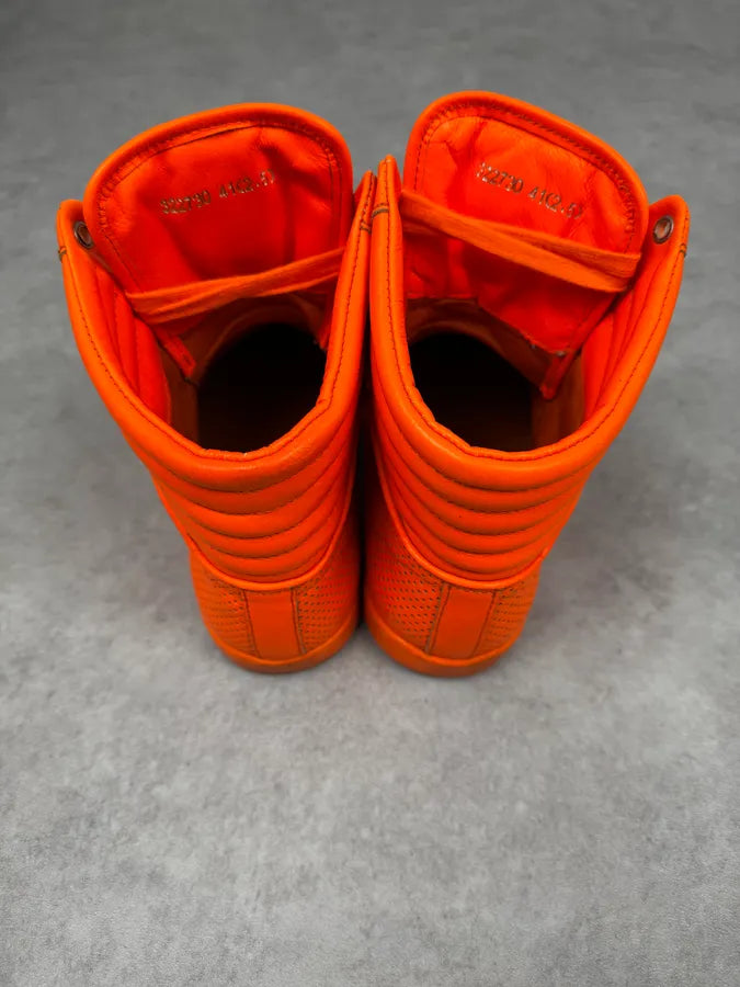 Gucci High Leather Orange Electric Sneakers ocPFpCE 3