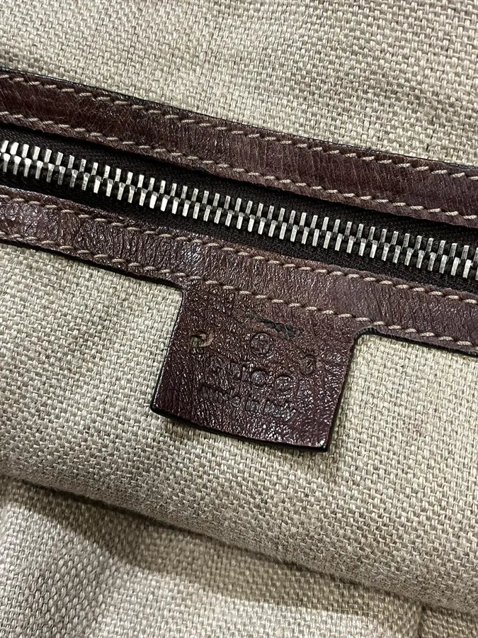 Gucci Hobo Ostrich Embossed Brown Bordeaux Leather Bag ZMSWIJj 12