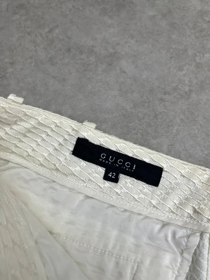 Gucci Honeycomb Structure White Pants EffhvYY 9