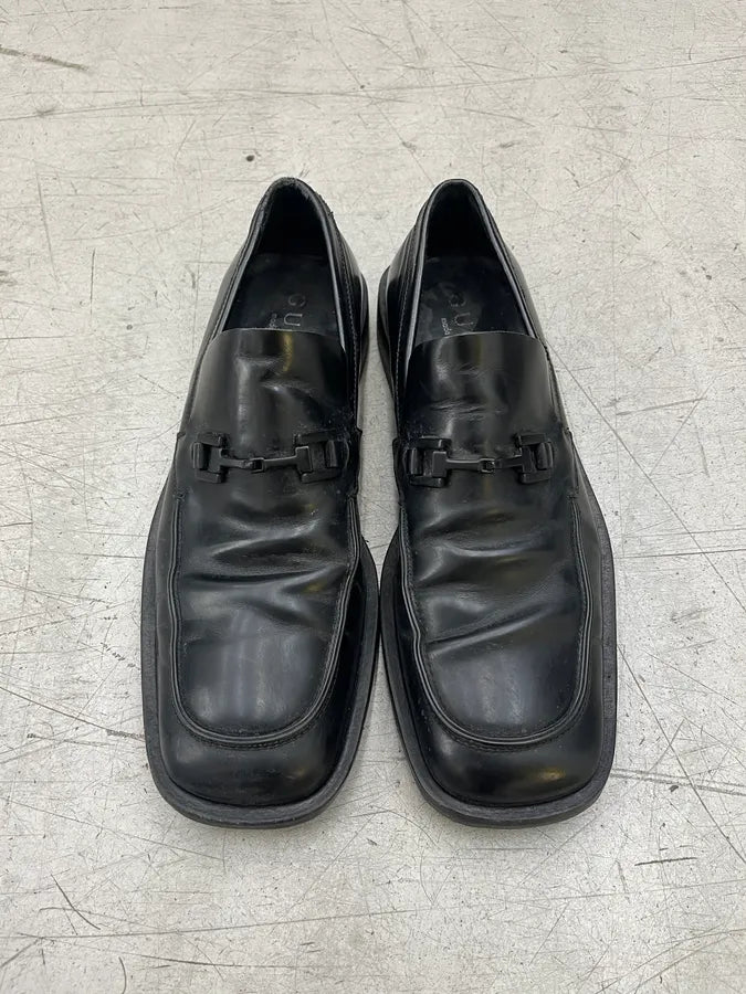 Gucci Horsebit Black Leather Loafer Shoes RgzOukc 4