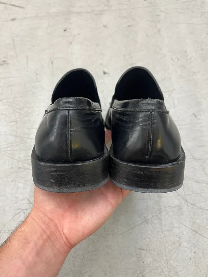 Gucci Horsebit Black Leather Loafer Shoes RgzOukc 6