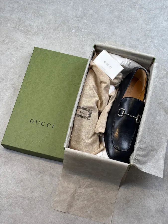 Gucci Horsebit Granada Leather Loafers Black  QxHyWkD 12