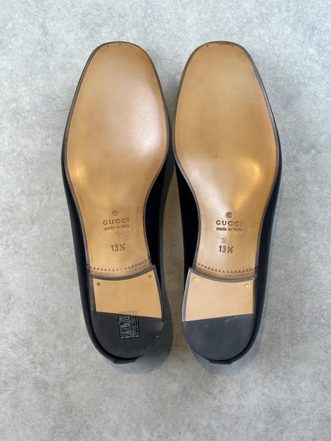 Gucci Horsebit Granada Leather Loafers Black  QxHyWkD 10