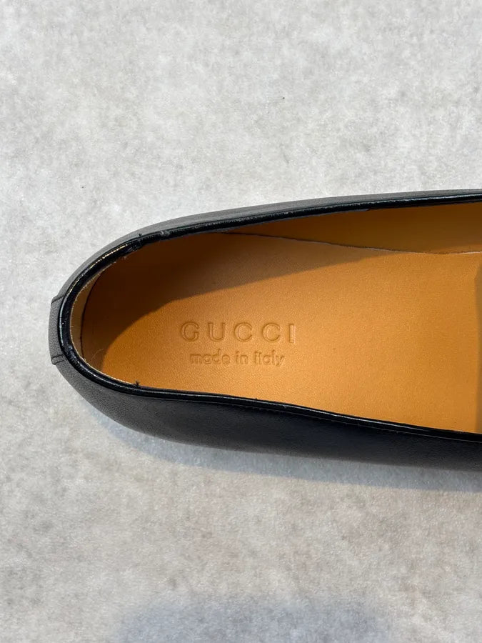 Gucci Horsebit Granada Leather Loafers Black  QxHyWkD 9