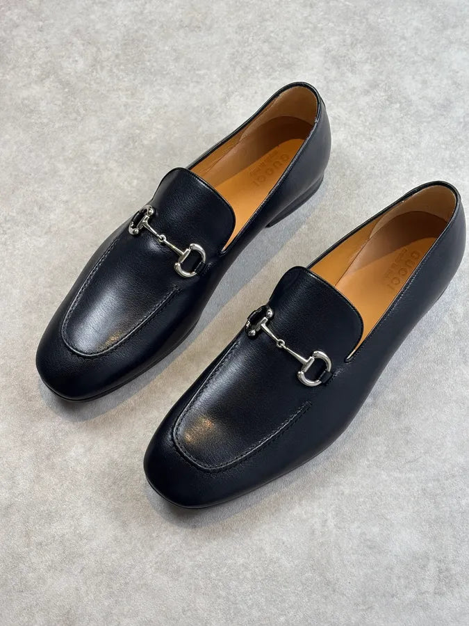 Gucci Horsebit Granada Leather Loafers Black  QxHyWkD 4