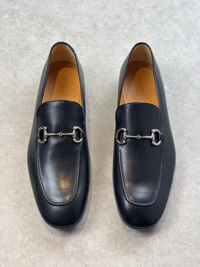 Gucci Horsebit Granada Leather Loafers Black  QxHyWkD 3
