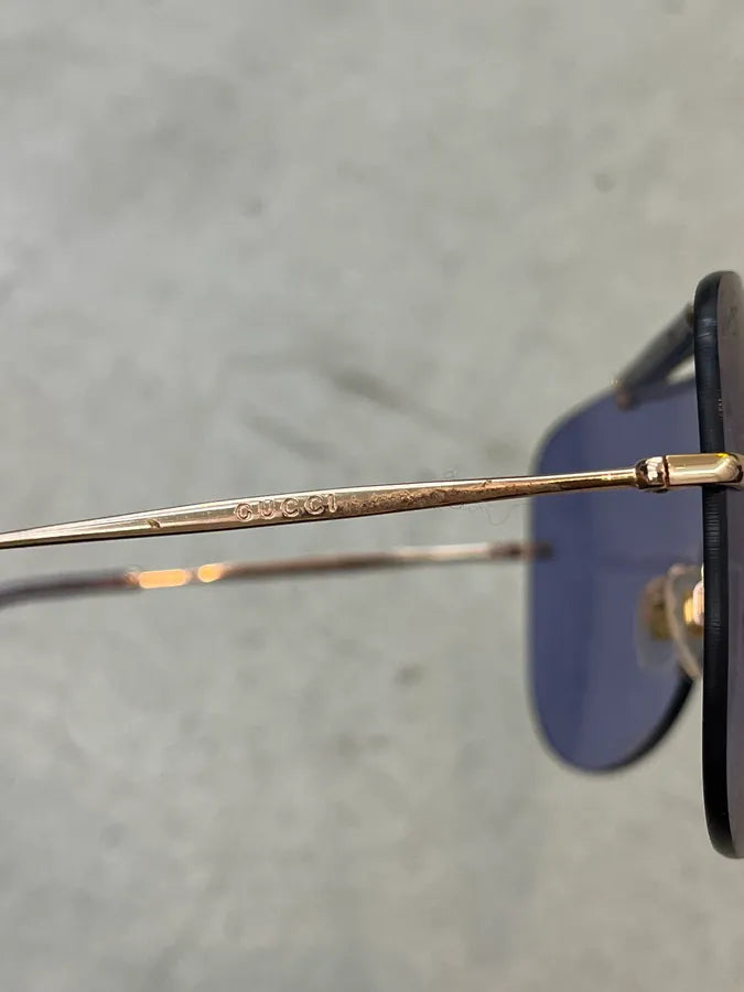 Gucci Indigo Aviator Metallic Bamboo Sunglasses zZSIWbQ 13