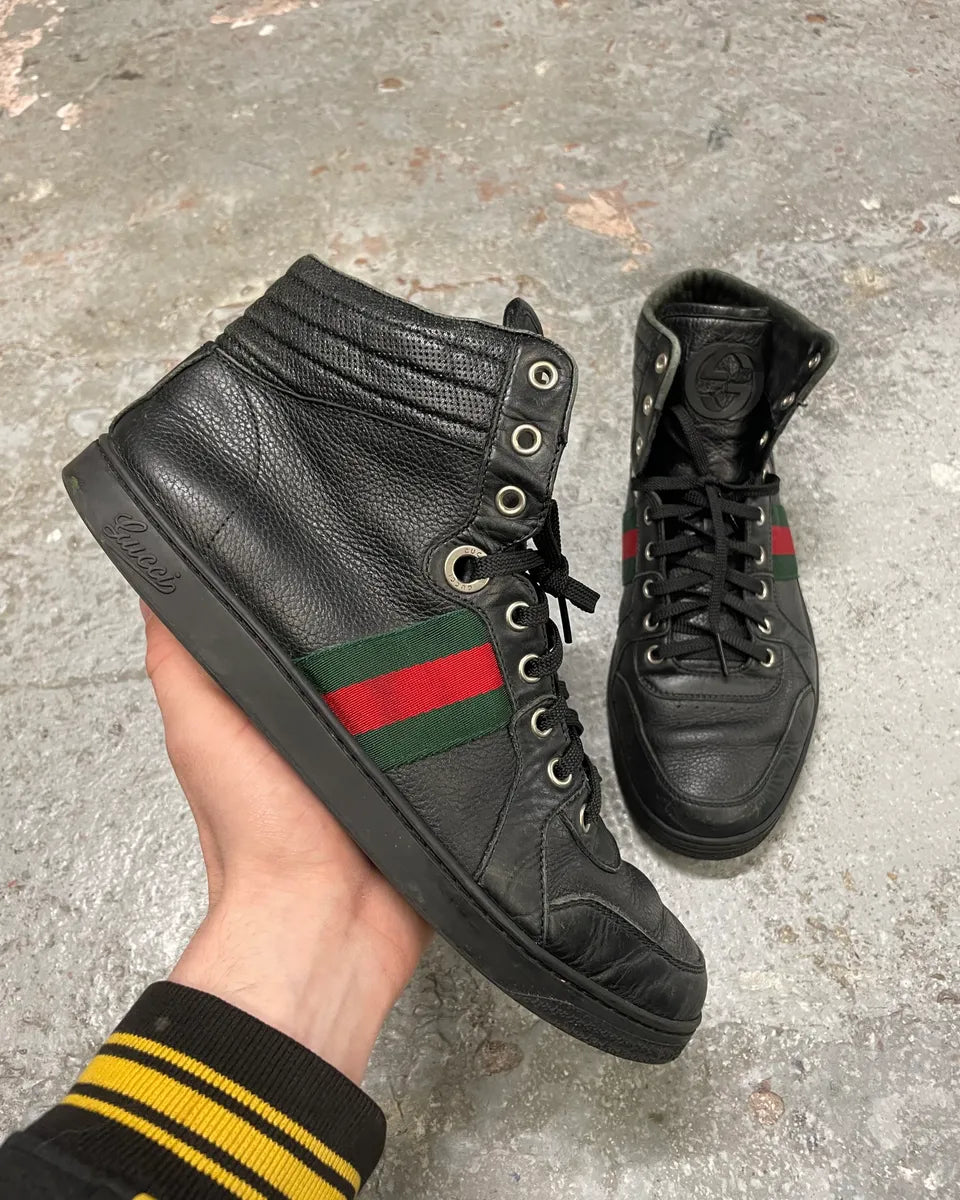 Gucci Italian Black High Sneakers tODxCWR 0