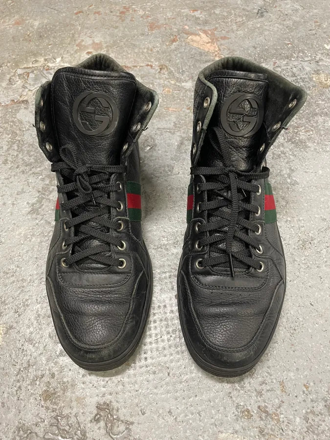 Gucci Italian Black High Sneakers (41.5eu/us8) tODxCWR 1