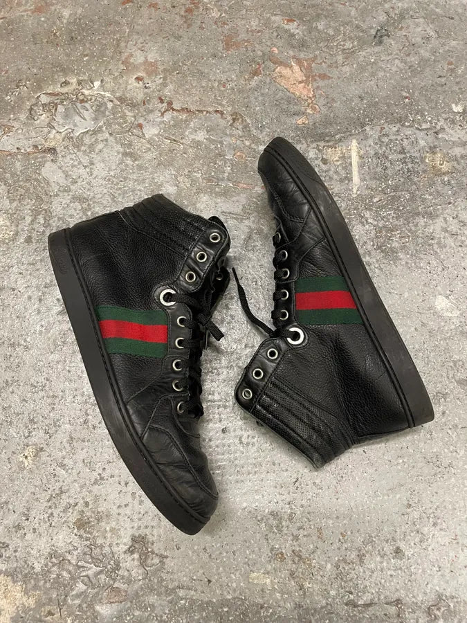 Gucci Italian Black High Sneakers tODxCWR 5