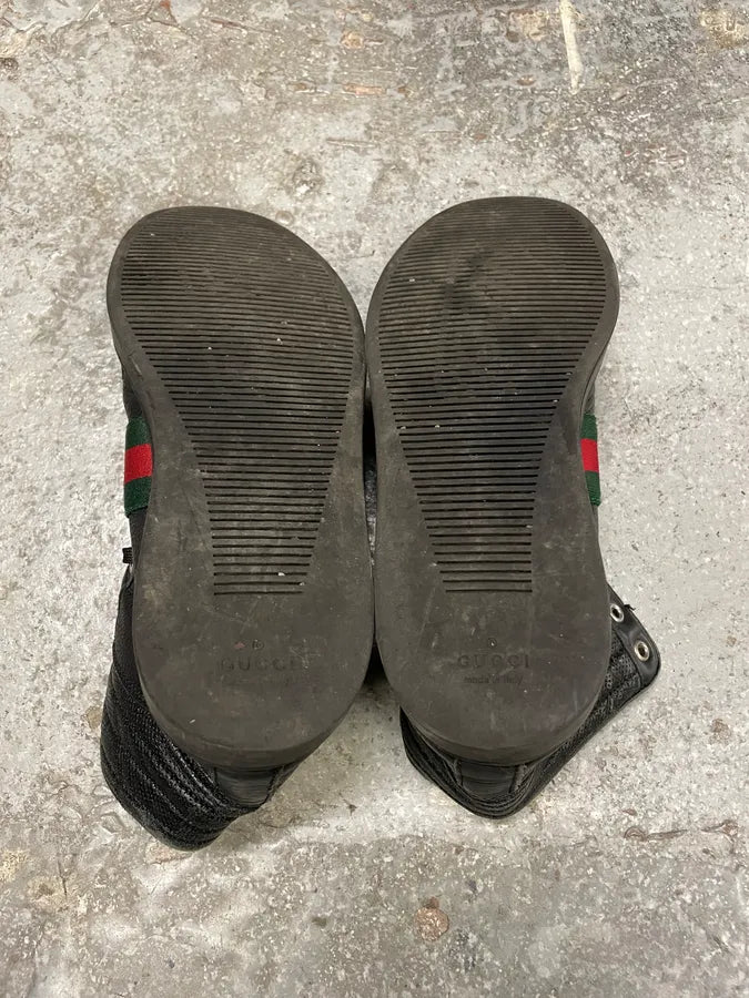 Gucci Italian Black High Sneakers (41.5eu/us8) tODxCWR 7
