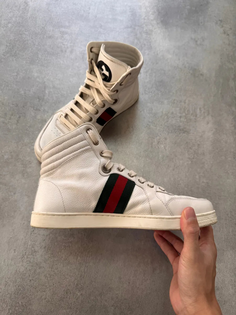 Gucci Italian White High Sneakers gvjusYg 4