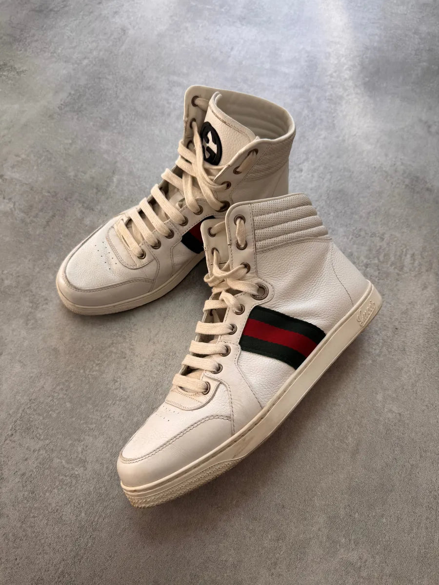 Gucci Italian White High Sneakers gvjusYg 5