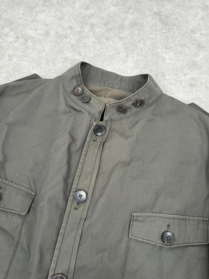 2000s Gucci Olive Green Buttoned Military Jacket aYlvTtE 4