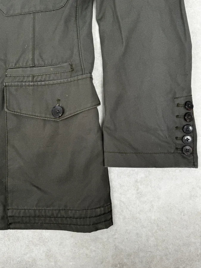 2000s Gucci Olive Green Buttoned Military Jacket aYlvTtE 7