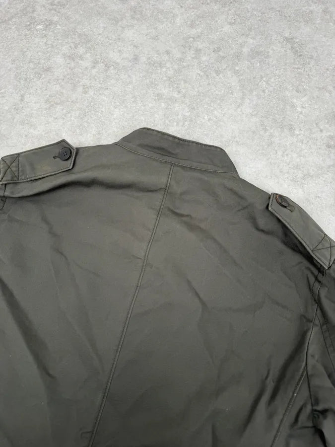 2000s Gucci Olive Green Buttoned Military Jacket aYlvTtE 5