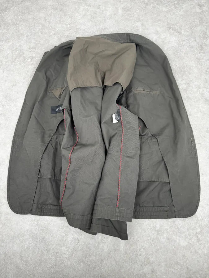 2000s Gucci Olive Green Buttoned Military Jacket aYlvTtE 6