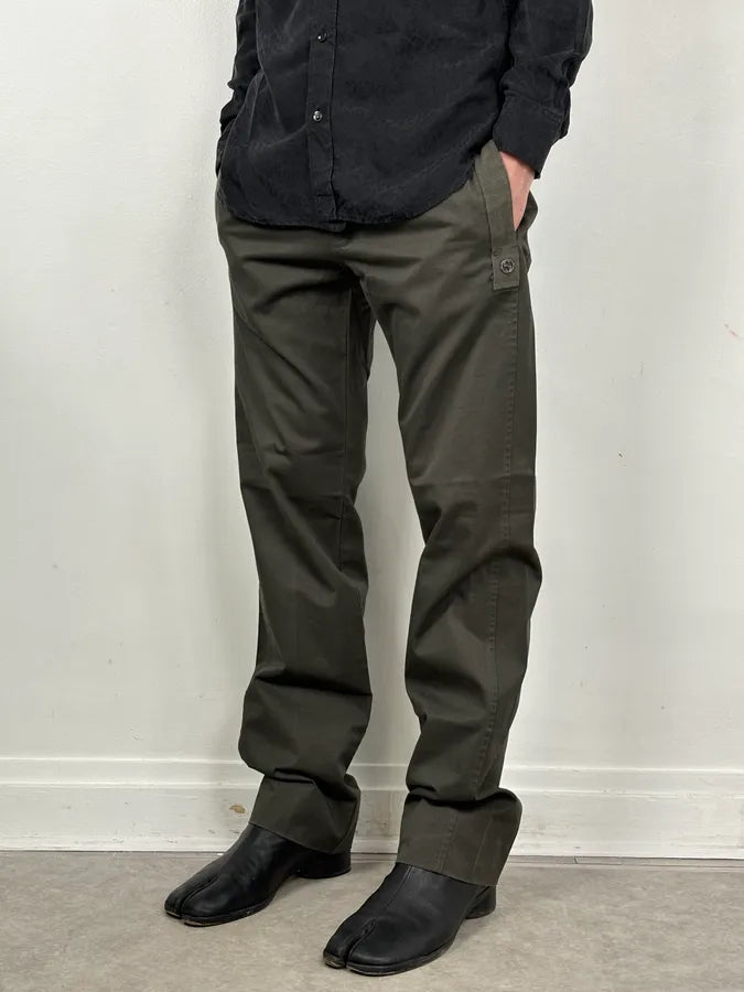 SS2003 Gucci Olive Green Minimalist Pants by Tom Ford pqbWVZM 2