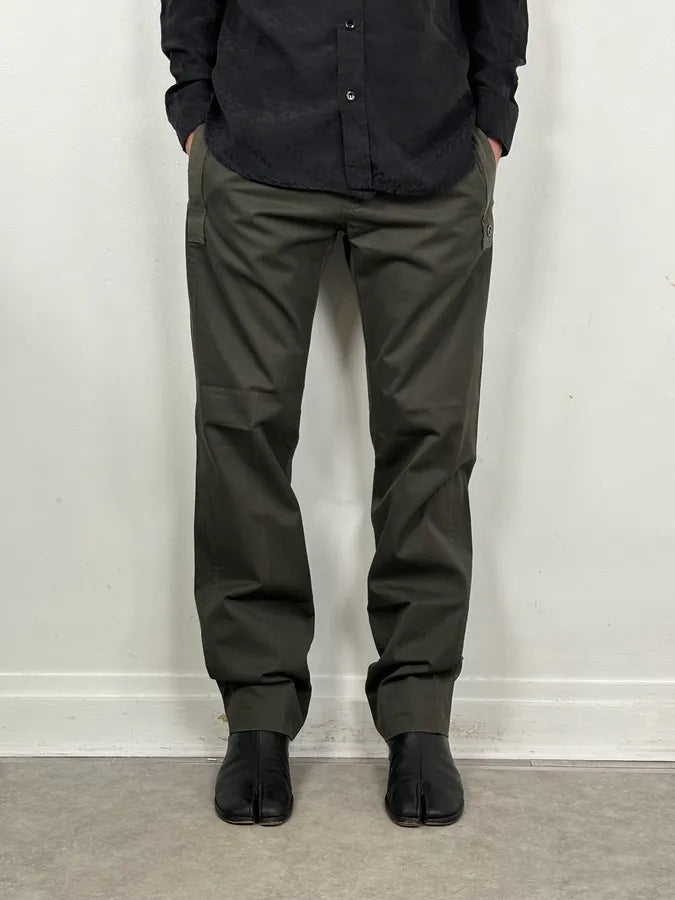 SS2003 Gucci Olive Green Minimalist Pants by Tom Ford pqbWVZM 1