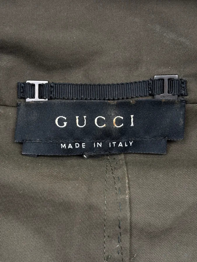 SS2003 Gucci Khaki Green Cargo Light Jacket by Tom Ford gbAuVrv 11