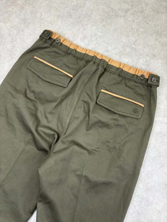 SS2020 Gucci Khaki Cozy Classy Pants SUoQGSn 6