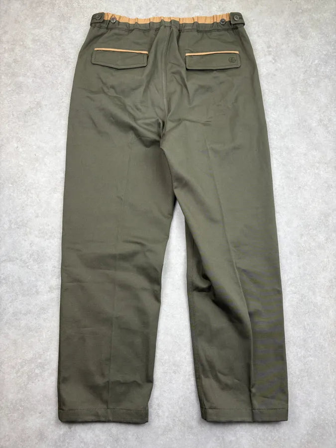 SS2020 Gucci Khaki Cozy Classy Pants SUoQGSn 5