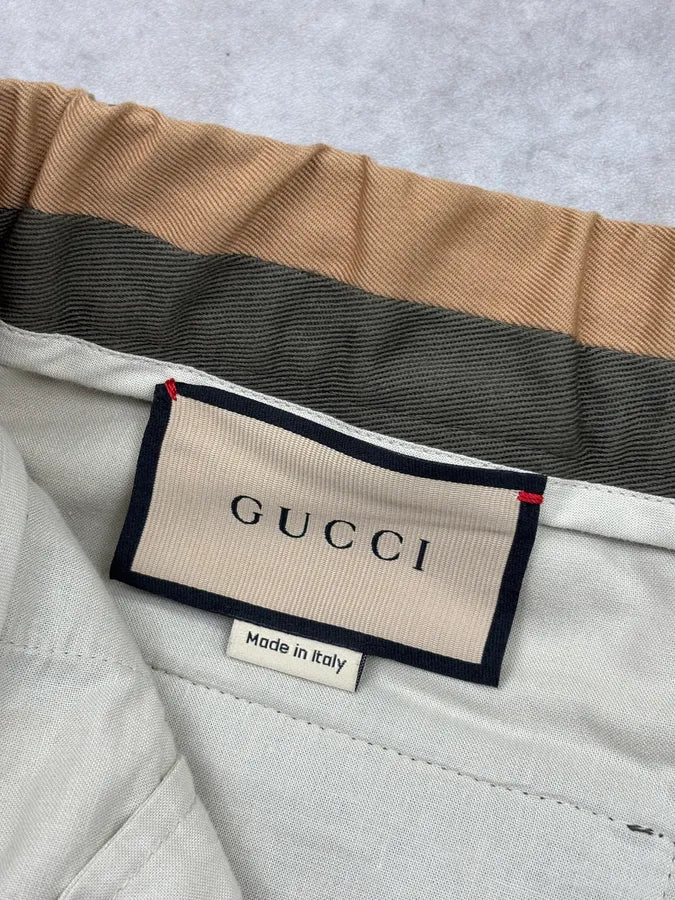 SS2020 Gucci Khaki Cozy Classy Pants SUoQGSn 11
