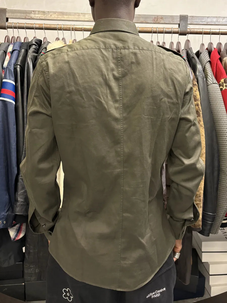 Gucci Khaki Green Military Shirt CNfLoFW 2