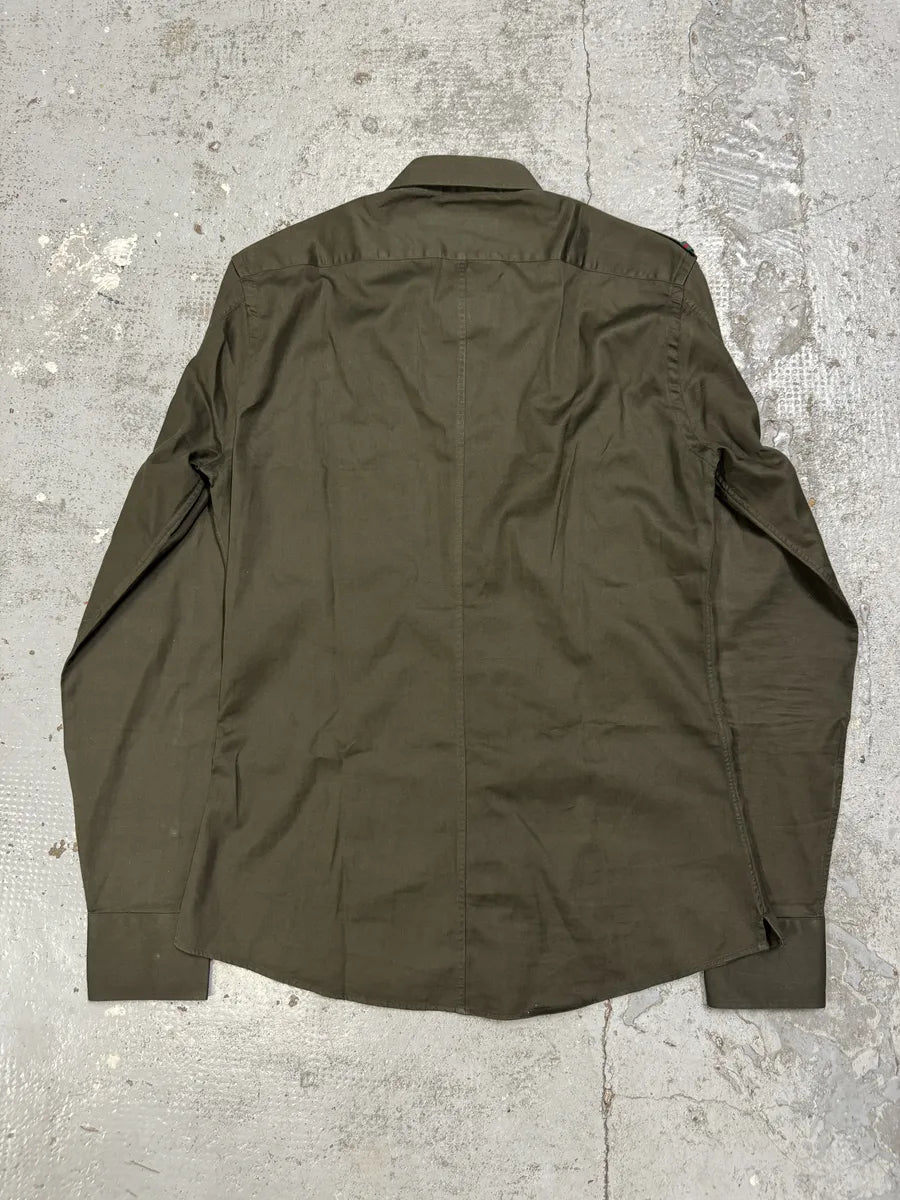 Gucci Khaki Green Military Shirt CNfLoFW 3