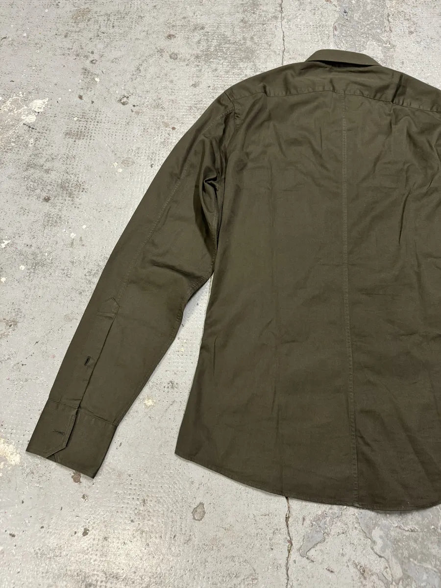 Gucci Khaki Green Military Shirt CNfLoFW 8