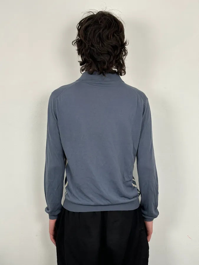 Gucci Light Blue Cotton Striped Longsleeve Polo chBbrsU 2