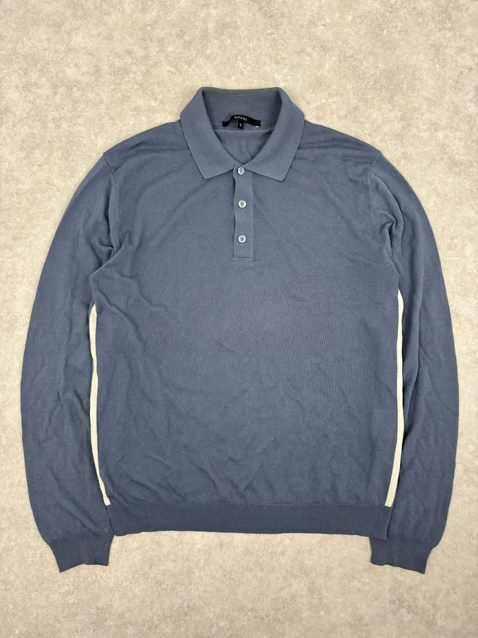 Gucci Light Blue Cotton Striped Longsleeve Polo chBbrsU 0
