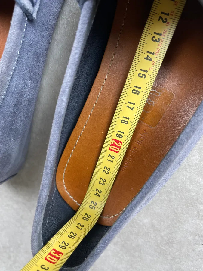 Gucci Light Blue Suede Horsebit Loafer Shoes mamjiuz 9