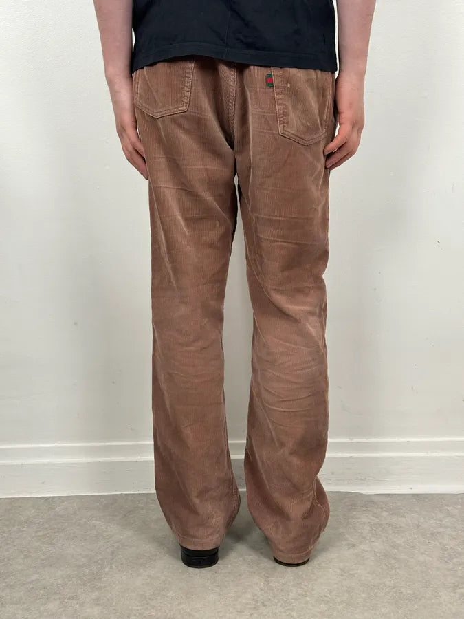 2000s Gucci Light Brown Velvet Pants by Tom Ford NAsQelf 3