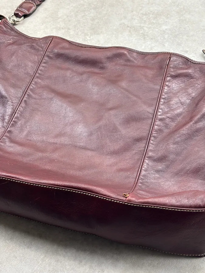 2000s Gucci Rouge Bordeaux Leather Braided Shoulder Bag by Frida Giannini erTiVkg 12