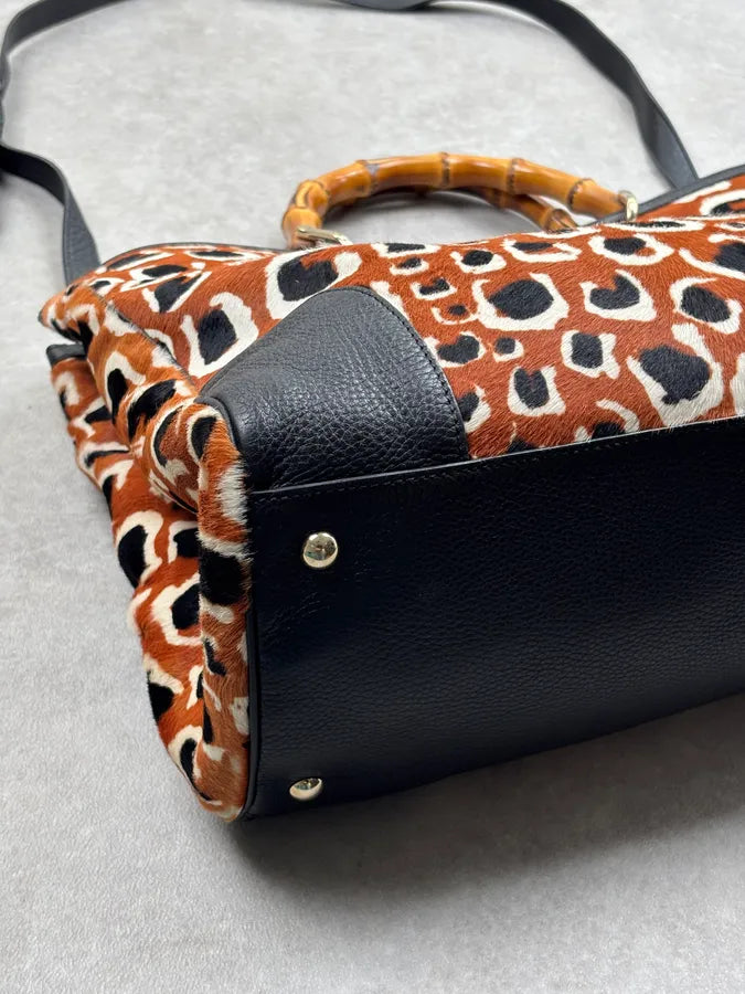 SS2006 Gucci Brown Pony Hair Leather Bamboo Bag by Frida Giannini pVlxqRX 12