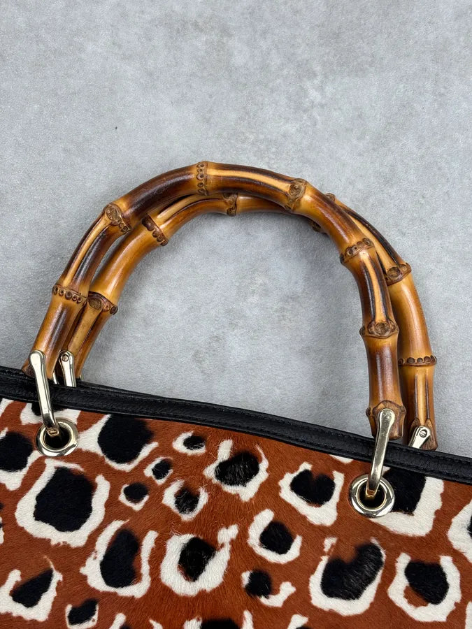 SS2006 Gucci Brown Pony Hair Leather Bamboo Bag by Frida Giannini pVlxqRX 16