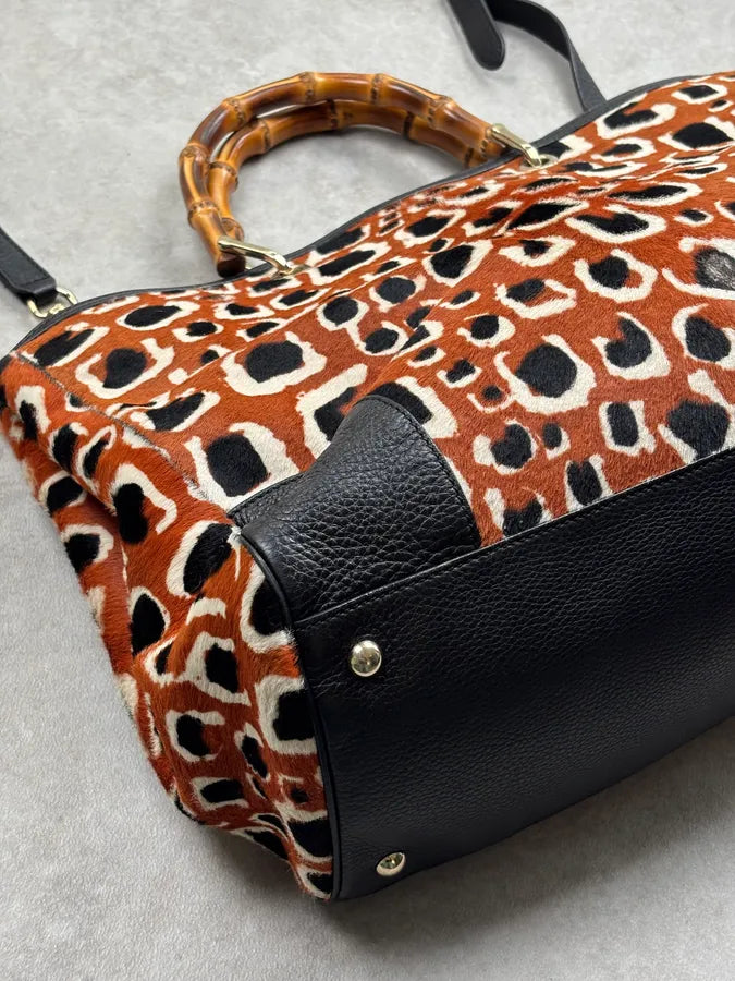 SS2006 Gucci Brown Pony Hair Leather Bamboo Bag by Frida Giannini pVlxqRX 20