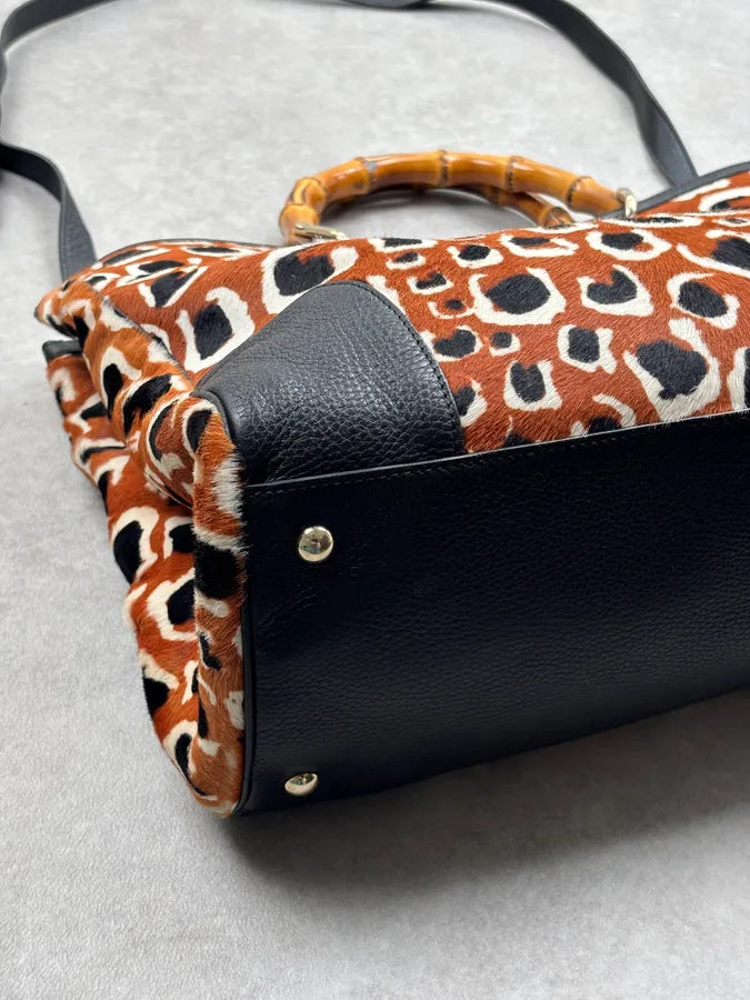 SS2006 Gucci Brown Pony Hair Leather Bamboo Bag by Frida Giannini pVlxqRX 13