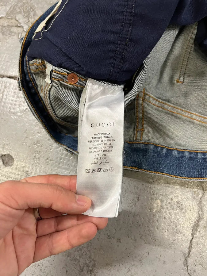 Gucci MBL Yankees Blue Slim Denim Jeans IOpFwtp 10