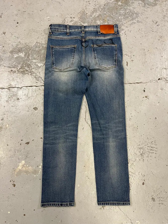 Gucci MBL Yankees Blue Slim Denim Jeans IOpFwtp 4
