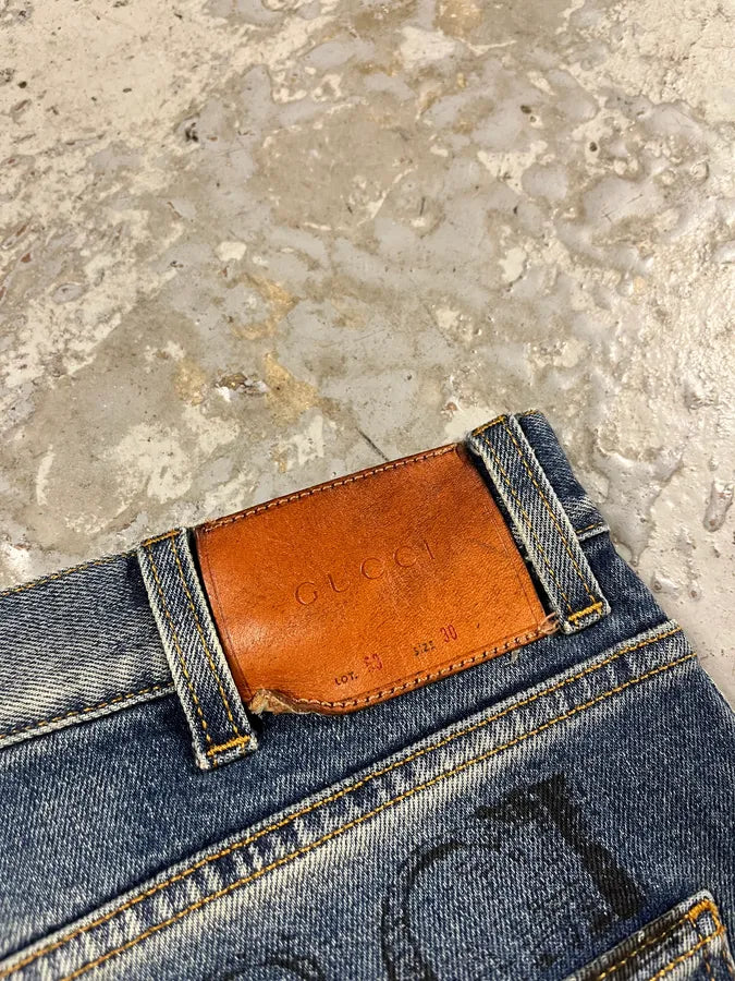 Gucci MBL Yankees Blue Slim Denim Jeans IOpFwtp 6